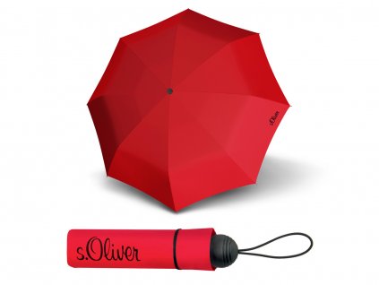 oblíbený dámský červený deštník s.Oliver