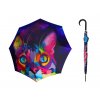 Doppler Long Kitten holový dámský deštník s kočkou  + zdarma pláštěnka při nákupu nad 1 000 Kč