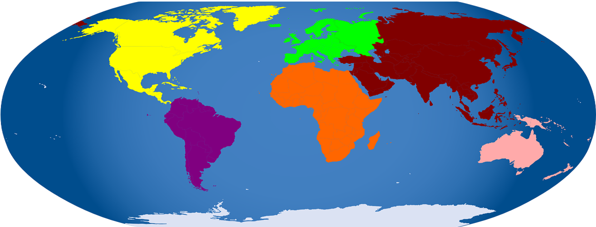 Mapa celý svět