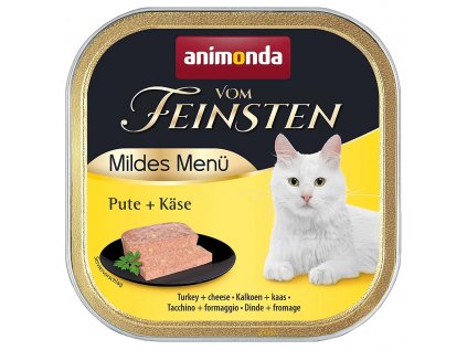 ANIMONDA Vom Feinsten MILDES MENU paštika pro kastrované kočky krůta a sýr 100g