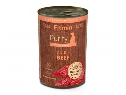 fitmin dog purity tin beef 400g