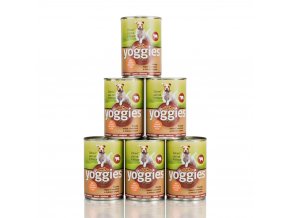 5+1 zdarma (6x400g) hovězí konzerva pro psy Yoggies s karotkou a lněným olejem