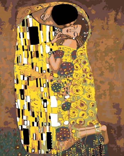 Malowanie po numerach - Pocałunek (Gustav Klimt)