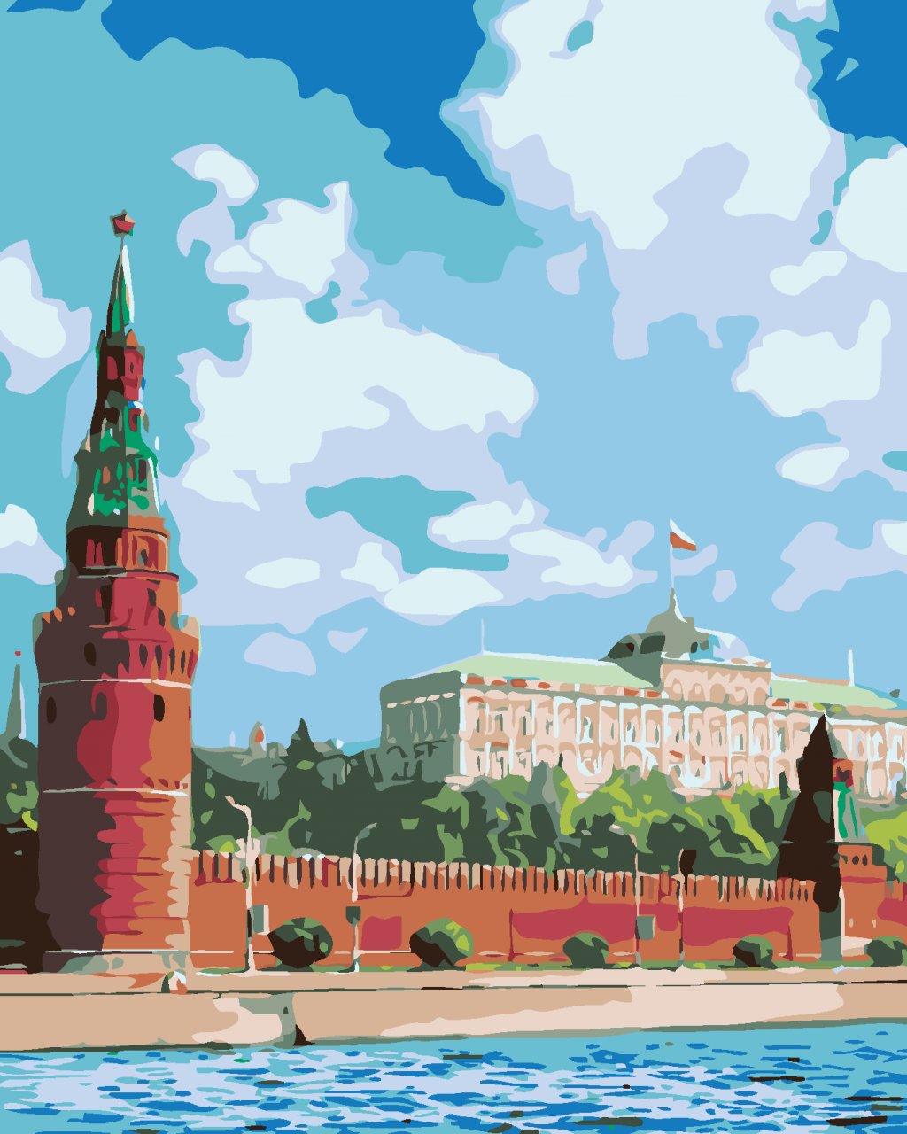 Maľovanie podľa čísel - MOSKOVSKÝ KREMEĽ