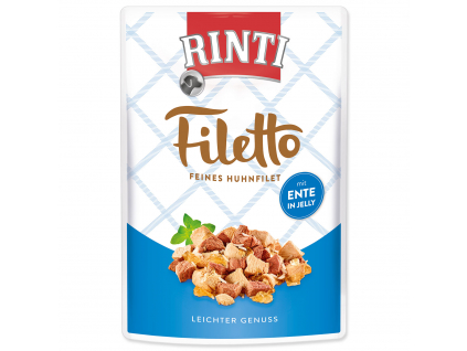 Rinti Filetto kapsička kuře a kachna v želé 100g z kategorie Chovatelské potřeby a krmiva pro psy > Krmiva pro psy > Kapsičky pro psy
