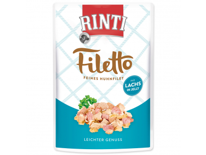 Rinti Filetto kapsička kuře a losos v želé 100g z kategorie Chovatelské potřeby a krmiva pro psy > Krmiva pro psy > Kapsičky pro psy