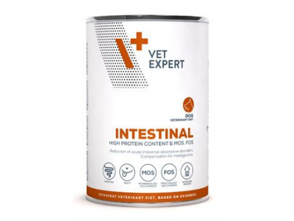 VetExpert VD 4T Intestinal Dog konzerva 400g z kategorie Chovatelské potřeby a krmiva pro psy > Krmiva pro psy > Veterinární diety pro psy