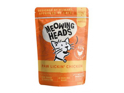 Meowing Heads Paw Lickin’ Chicken 100g z kategorie Chovatelské potřeby a krmiva pro kočky > Krmivo a pamlsky pro kočky > Kapsičky pro kočky