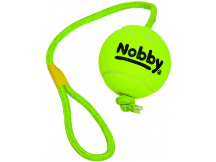 Nobby hračka tenisový míček XL 9cm s lanem 70cm z kategorie Chovatelské potřeby a krmiva pro psy > Hračky pro psy > Tenisové hračky pro psy