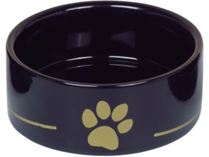 Nobby keramická miska GOLDEN PAW černá 12,0 x 4,5 cm / 0,25 l z kategorie Chovatelské potřeby a krmiva pro psy > Misky a dávkovače pro psy > keramické misky pro psy