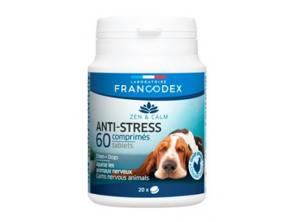 Francodex Anti-stress pes, kočka 60tbl z kategorie Chovatelské potřeby a krmiva pro kočky > Vitamíny a léčiva pro kočky > Nervozita a stres koček