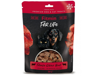 Fitmin For Life Mrazem sušené hovězí pamlsky 30g z kategorie Chovatelské potřeby a krmiva pro psy > Pamlsky pro psy > Pamlsky sušené mrazem pro psy