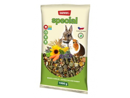 Darwin's Morče, králík special 1kg z kategorie Chovatelské potřeby a krmiva pro hlodavce a malá zvířata > Krmiva pro hlodavce a malá zvířata