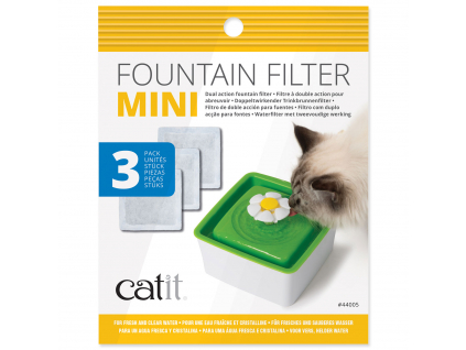 Náplň filtrační CATIT Mini Flower 3 ks z kategorie Chovatelské potřeby a krmiva pro kočky > Misky, dávkovače pro kočky > dávkovače, fontánky pro kočky