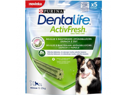 Purina DentaLife Activfresh Medium 115 g z kategorie Chovatelské potřeby a krmiva pro psy > Pamlsky pro psy > Dentální pamlsky pro psy